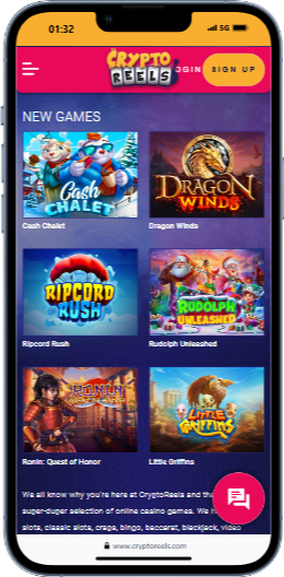 CryptoReels Casino App Games